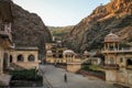 Monkey Temple Galtaji, at the end of the day, Jaipur, Rajasthan, India