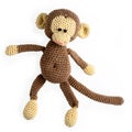 Monkey toy isolated on white Royalty Free Stock Photo