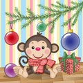 Monkey under the tree