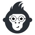 Monkey vector logo design. Royalty Free Stock Photo