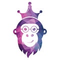 Monkey vector logo design. Royalty Free Stock Photo