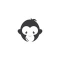 monkey vector logo design