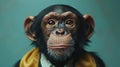 Monkey Wearing a Suit Royalty Free Stock Photo