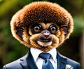 A monkey wearing a suit and tie. Royalty Free Stock Photo