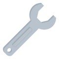 Monkey Wrench Flat Icon Isolated on White Royalty Free Stock Photo