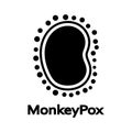 Monkeypox virus cell. Monkey Pox virus infection icon design. Vector illustration isolated. Royalty Free Stock Photo