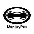 Monkeypox virus cell. Monkey Pox virus infection icon design. Vector illustration isolated. Royalty Free Stock Photo