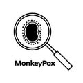 Monkeypox virus cell. Monkey Pox virus infection icon design. Vector illustration isolated. Royalty Free Stock Photo