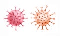 Monkeypox virus cell. Orthopoxvirus fever stockpile watercolor illustration.