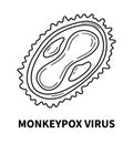 Monkeypox virus internal structure of the cell in close up