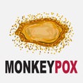 Monkeypox virus isolated. Vector illustration of monkeypox virus Royalty Free Stock Photo