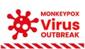 MONKEYPOX VIRUS vector illustration - Monkeypox is a zoonotic viral disease that can infect human, nonhuman primates, rodents, and Royalty Free Stock Photo