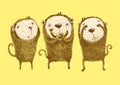 3 monkeys, Hear no evil, See no evil, Speak no evil