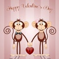 Monkeys in Valentine's Day