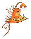 Monkfish Deep-water fish Cartoon Royalty Free Stock Photo