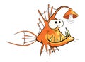 Monkfish Deep-water fish Cartoon Royalty Free Stock Photo