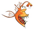 Monkfish Deep-water fish Cartoon Royalty Free Stock Photo