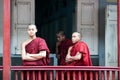 Monks in Amarapura, Myanmar Royalty Free Stock Photo