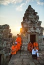 Monks in Angkor Wat, Cambodia