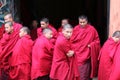 Monks, Bhutan Royalty Free Stock Photo