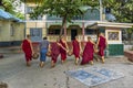 The monks in biggest Buddhism monarchy in Mandalay, Myanmar
