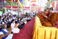 Monks and Buddist People Pray in Mendut Temple Vesak Day