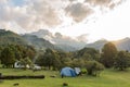 The camping site at Monks Cowl in the Drakensberg