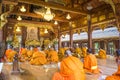 Monks Evening Chant in Wat Rampoeng temple