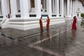 Monks at Iron temple Loha Prasat in Wat Ratchanatdaram Bangkok