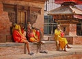 Monks, Kathmandu, central Durbar Square