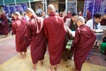 Monks at the Mahagandayon Monastery in Amarapura Myanmar