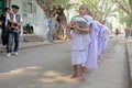 Monks at the Mahagandayon Monastery in Amarapura Myanmar Royalty Free Stock Photo