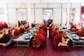 Monks in Mahagandayone monastery Royalty Free Stock Photo