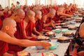 Monks in Mahagandayone monastery Royalty Free Stock Photo