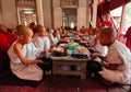 Monks in Mahagandayone monastery Royalty Free Stock Photo