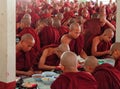 Monks in Mahagandayone monastery Royalty Free Stock Photo