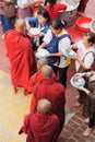 Monks in Mahagandayone monastery Royalty Free Stock Photo