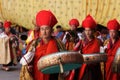 Monks at Paro Tsechu festival, i Royalty Free Stock Photo