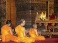 Monks praying