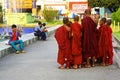 Monks ready for a picture, Myanmar