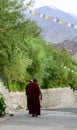 Monks at Rumtse monastery in Ladakh, India Royalty Free Stock Photo