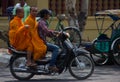 Monks on a Scooter in Phnom Penh