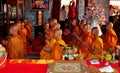 Chiang Mai, Thailand: Praying Monks at Wat Doi Suthep