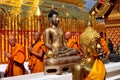 Chiang Mai, Thailand: Monks at Wat Doi Suthep Royalty Free Stock Photo