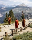 Monks at Yosemite Park Royalty Free Stock Photo