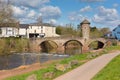 Monmouth bridge Wales uk historic tourist attraction Wye Valley Royalty Free Stock Photo