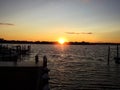 Sunset Over the Navesink River in New Jersey Royalty Free Stock Photo