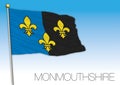 Monmouthshire flag, United Kingdom, vector illustration