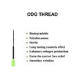 Mono cog Thread for facelift and wrinkle smoothing. Mesotherapy Infographics. Cosmetology. Vector illustration on