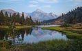 Reflection of Mt Dana on high alpine lake